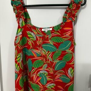 Rose & Olive Multicolor Leaf Print Women's Blouse